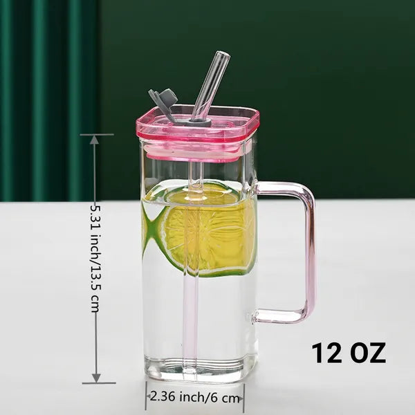 The Faceted Glass Straw Cup