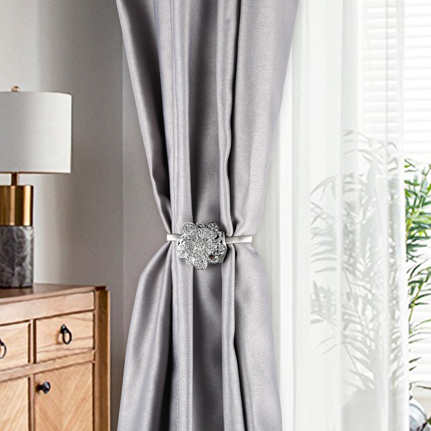Crystal Magnetic Curtain Tiebacks