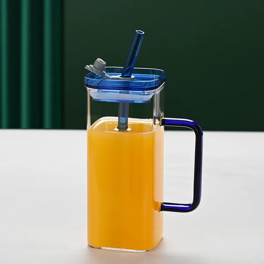 The Faceted Glass Straw Cup