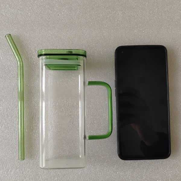 The Faceted Glass Straw Cup