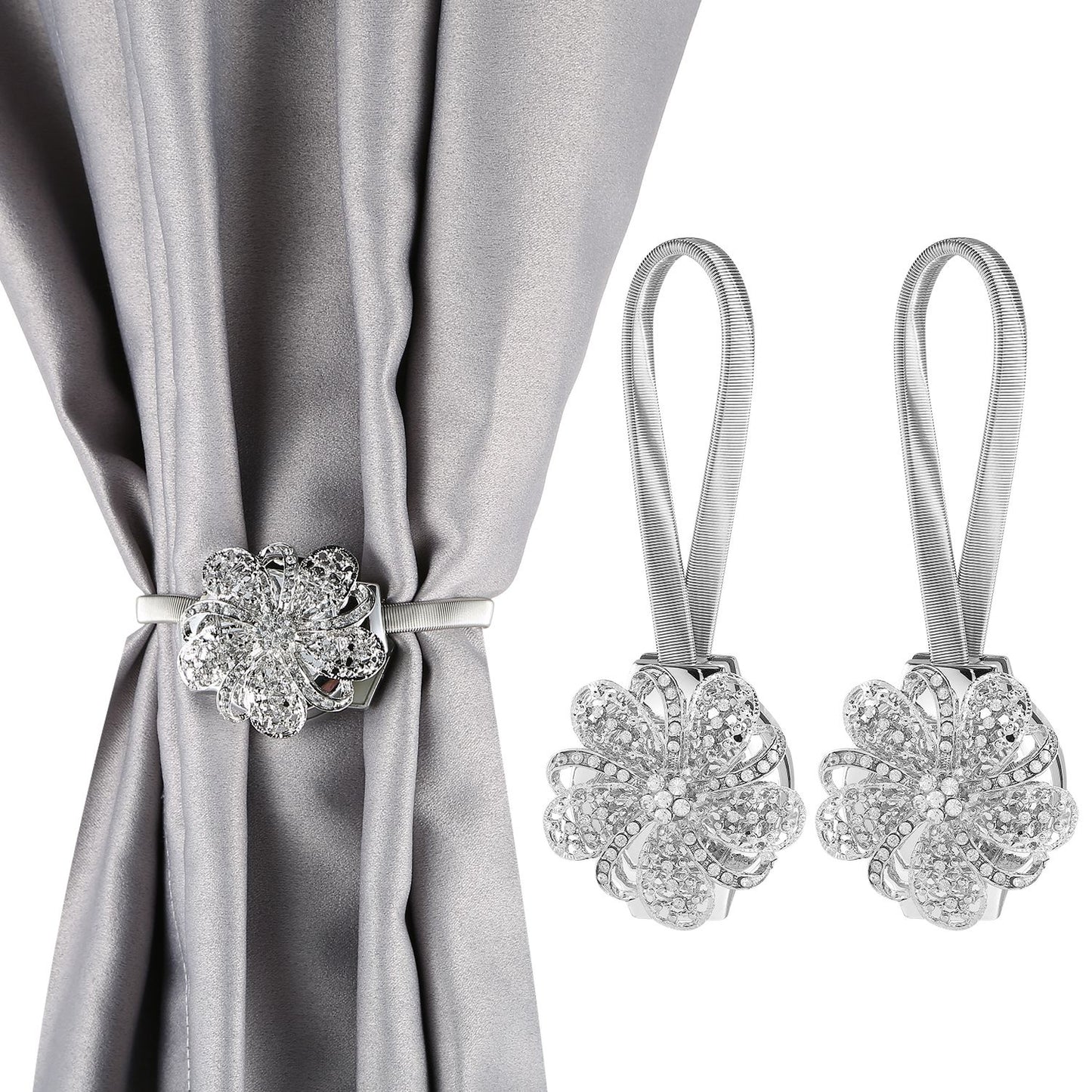 Crystal Magnetic Curtain Tiebacks